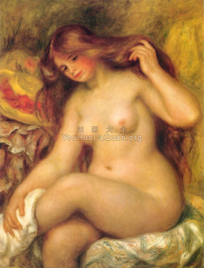 Bather with Blonde Hair - 皮埃尔·奥古斯特·雷诺阿